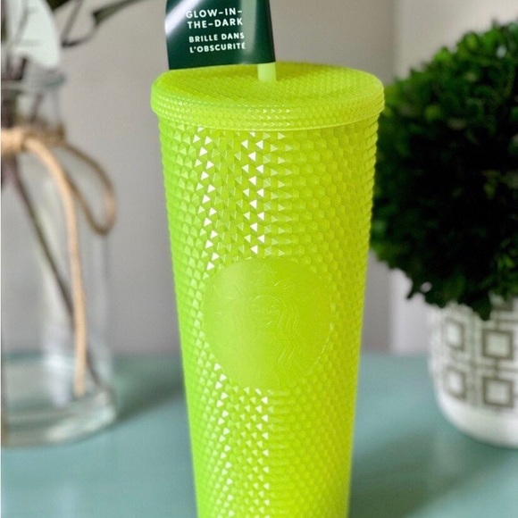 Starbucks Lemongrass GITD Bling Studded Cup Halloween Glow in the Dark Tumbler - Picture 6 of 11